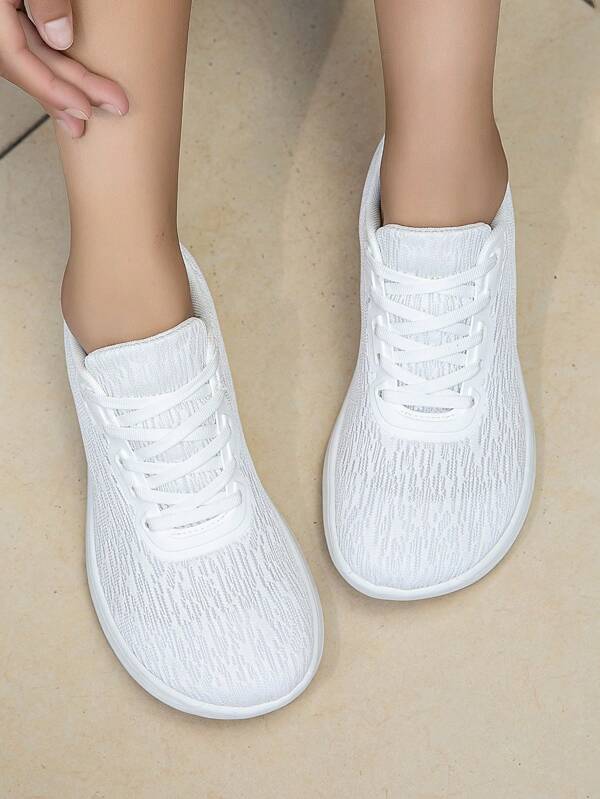 New Versatile Breathable White Flat Shoes, Women Plus Size & Wide Fit Shoes, Plus Size & Wide Width White Nurse Shoes, Women's Wide Fit Flat Shoes, Women Wide Toe Sports Shoes, Women Wide Toe Lightweight Comfortable Casual Shoes, Women White Wide Toe Comfortable Walking Shoes
