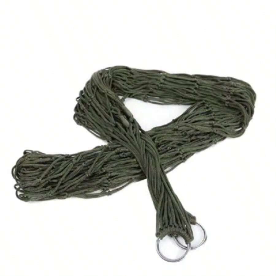 Nylon Rope Meshy Hammock For Outdoor Sleeping Net Bed With Rope Portable Camping Garden Beach Yard Travel Swing Hanging Bed