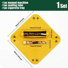 6 种颜色可选 | 2 件套 - 卷烟机 + 塑料密封容器 | 3 件套 - 卷烟机 + 塑料密封容器 + 烟嘴 | 适用于 110 毫米手卷香烟 | 便携式卷烟套装 | 实用卷烟配件 | DIY 工具 | 生日礼物 - 彩色 - 查看 4