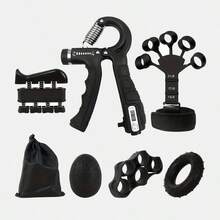 7pcs Fitness Grip Strengthener Kit, Finger Exerciser Hand Wrist Muscle Trainer