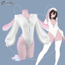 Cosplay Sexy Bunny Outfit Cosplay Lingerie For Women Animal Costumes Bunny Bodysuit - 白色 - 查看 2