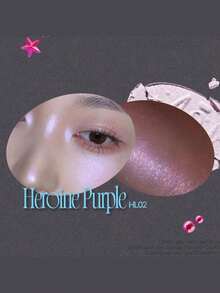 Fwee GLITZ STONE 高光粉 HL02 女英雄紫，3D立体石纹设计，丝绒慕斯质地，暖调珠光，打造3D水润光泽，轻拍上妆，高显色度，不飞粉，迷你粉盒，日常自然提亮，韩式彩妆，4.6克/0.16盎司 - HL02 HEROINE PURPLE - 查看 3