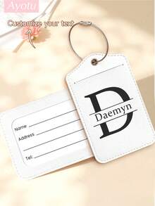 Ayotu Customized Luggage Tags With Letter Names, Travel Cruise Suitcase Label Nameplates, Backpack, Handbag And Schoolbag Nameplate Identifiers, Personalized Card Holders, Travel ID Tags For Business ID Card Holders, Essential For Group Outings, Events, Company Reunion Trips, Business Leisure Customization, Bag Accessories, Birthday Keychains/Keychain Decorations, Treasures Suitable For Travel And Outings - Multicolor - View 9