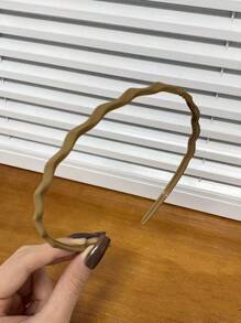 3pcs/1pc Black, White, Khaki Simple Wavy Headbands For Women, Minimalist Non-Slip Serrated Lightweight Plastic Hair Hoops, Fashion Versatile, Elegant Chic Minimalist Style For Hairstyling, Washing Face, Bathing, Makeup, Multi-Purpose Hair Accessories ,Head Piece