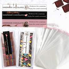 190Pcs Chocolate Bar Packaging Set, 100pcs 4*7.9" Clear Bags & 90pcs Stickers For DIY Chocolate Lovers,6912309 - 橘色 - 查看 8