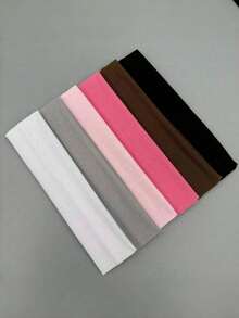 1/6 pezzi Fasce per capelli eleganti e bohémien, fasce elastiche in colore unito, accessori per capelli alla moda per donne, ideali per lavare il viso e truccarsi, accessori per capelli per scuola, college, autunno, vacanze, abiti eleganti da donna, sciarpe morbide, bandane