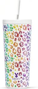 24 Oz Insulated Tumbler With Lid And Straw, Stainless Steel Vacuum Insulated Tumbler, Keeps Cold For 24 Hours, 100% Leak Proof, Fits In Car Cup Holder (Kiss) - Kiss - 查看 1