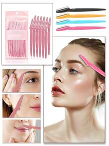 Stainless Steel Eyebrow Grooming Kit – Includes Razors, Covers, Long-Handled Scissors & Beauty Tools For Eyebrow Shaping, Exfoliating & Bikini Trimming