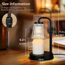 سخان شمع كهربائي بلون أسود قابل للخفت يعمل بموقت، يشتمل على 2 مصباح GU10، مع تعيين موقت لمدة 2 ساعة/4 ساعة/8 ساعات، مناسب لتسخين شمع البرطمان، هدية مثالية لعيد الميلاد وعيد الأم واحتفالات المنزل الجديد