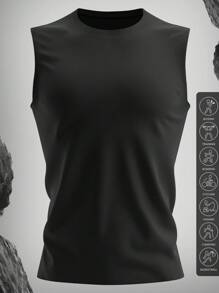 Camiseta sin mangas para entrenamiento de hombre, diseño de hombros anchos, hecha de tela transpirable y de secado rápido, adecuada para ejercicios diarios, clases de fitness y deportes al aire libre, estilo cómodo y práctico
