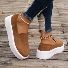 Giày lười đế tròn đế dày thời trang giản dị mới 2024 dành cho nữ, giày bệt đế mềm thời trang - màu nâu - Xem 7