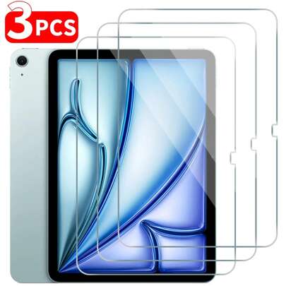 3 pezzi Pellicola protettiva in vetro temperato compatibile con iPad 5/6/7/8/9a generazione 10.2/10.5 Air 1/2/3/4/5 10.9 Mini 1 2 3 4 5 6 Pro 11 1a 2a 3a 9.7 Pro 12.9 2015-2024-2025 A16/10a, protezione schermo essenziale, adatta per uso quotidiano, ufficio, casa, antiurto, anti-caduta, anti-graffio, anti-impronta digitale, copertura completa