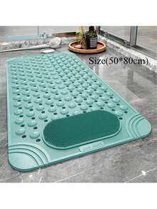 优质防滑淋浴和浴缸垫 - 厚橡胶浴垫，带排水孔和强力吸盘，防滑浴室地垫，适用于干湿表面，速干设计，带按摩纹理 - 非常适合水疗中心、健身房更衣室和豪华浴室（乔迁/情人节礼物）
