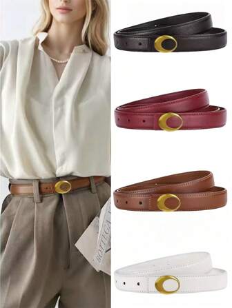 2025 宽度可调节纽扣腰带，百搭时尚配饰，适合连衣裙、牛仔裤，2025 新款，勃艮第秋季，秋季，万圣节