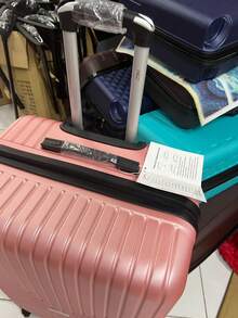 LARGE 40kg Carry-On Suitcase On  Happy Travel Suitcase POLYPROPYLENE - Rose Gold - View 2