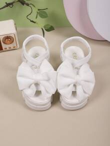 Dép đế bằng thời trang cho bé gái, trang trí hình bướm dễ thương ngọt ngào đế dày, thích hợp cho trẻ em chơi ngoài trời và nghỉ mát, mùa hè mới - trắng - Xem 5