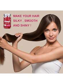 40粒免洗护发维生素精华液，蕴含摩洛哥阿甘油、牛油果油、维生素A、C、E，男女通用护发素，香氛滋养，精油保湿修护，提升秀发光泽，抚平直发，改善卷发状态 - 玫紅色 - 查看 9