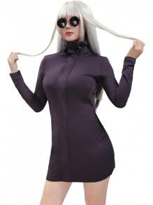 DAZCOS Anime 2 Piece JJK Cosplay Female Costume Women US Size Party Dress With Glasses