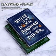 Teal Password Journal With Gold Key - Internet Login Organizer | Spiral Security Book For Usernames & Passwords | Home/Office/Back To School Essential