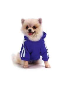 1 pieza Sudadera con capucha para perro, chaqueta deportiva informal para mascotas, adecuada para perros y gatos pequeños, medianos y grandes