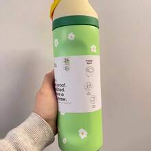 2025OWal* Insulated Stainless Steel Water Bottle With Straw, Suitable For Sports, Outdoor Activities, Travel, And Student Sports Water Cup, 32 Ounces - D-黃色 - 查看 1