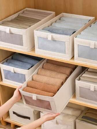 صندوق تخزين فابريك قطعة واحدة مع أدراج قابلة للرؤية، منظم مزخرف بعناصر قابلة للطي، للاستخدام المنزلي للنساء منظم تخزين ضروريات السفر للعودة إلى المدرسة والتخزين في المدرسة اليوم الوطني سعودي توزيعات العودة الى المدرسة كلوت قطن