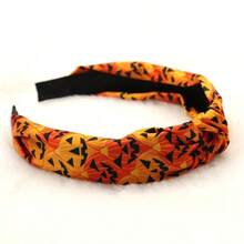 1pc-Halloween Pumpkin Knot Hair Band, High Skull Top Headband, Fashionable Fabric Hair Band, And Atmospheric Hair Accessory, Horror, Hair Accessories, Festival Accessories - Multicolor - View 14