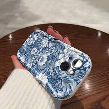 Funda para teléfono (1 unidad) azul. Elegante y única funda con diseño ondulado 3D. Fundas para celular de moda para phone 11, 12, 13, 14, 15, 16 Plus, Pro, Promax, XSMAX, XS/X. Diseño ondulado electrochapado. Alta gama, calidad superior. - Blanco marfil - Ver 5