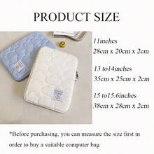 1PC Cute Cloud Embroidered IPad Tablet Bag Ins11/13/15 Inch Laptop Storage Bag