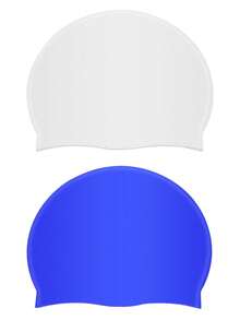 1 Pack Silicone Swim Cap Waterproof Non-Slip Comfortable Swim Cap High Elastic Swim Cap Unisex Swimming Equipment, Beach Essentials, Beach Accessories, Pool Float - Multicolor - View 19
