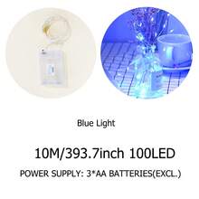 1pc 3/4/10m Battery Powered Home Decor Copper Wire LED Fairy Lights – Warm/White/Multicolour/Blue String Lights For Bedroom Decor, Curtain Decor, Wedding Decor, Party Decor (Flameless Indoor, Reusable Holiday Lighting) - 3 AA Copper Wire Lights - View 17