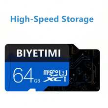 Biyetimi Speicherkarte TF Blitzkartem C10 U3 Micro SD Karte 32GB 64GB 128GB für Kamera/Android Handys/Computer Kopfhörer Lautsprecher HD Kamera