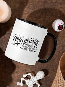 1 Peça Caneca de Café de 11 Onças com Desenho Animado de Halloween, Reutilizável e Durável, Presente Perfeito para Crianças e Adultos, Ótimo para Guloseimas de Halloween e Pausas para Café