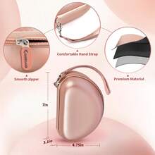 ALKOO Travel Hard Carrying Case Compatible WithBe/A/T/S/ Solo 4/ Studio Pro/ Solo3/ Studio3/ Solo2/ Solo Pro Bluetooth On-Ear Headphones (Box Only) - Champagne - View 4