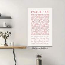 [ 2D,Framed ]Pink Christian Wall Art Bible Verse Canvas Poster Floral Wall Decor Religious Pictures Girls Room Prints Scripture Poster Bundle Bow Artwork  Preppy For Bedroom - Đã đóng khung - Xem 5