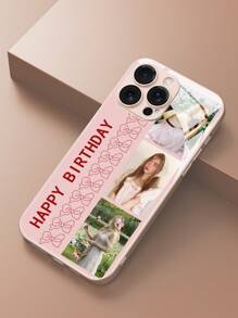1 pieza Funda personalizable para teléfono, adecuada para 16/15/14 Plus/13 Pro/12 Pro Max/11/7P/7G/XR/6G/6P, se puede personalizar con fotos, imágenes, texto, números, letras personales, material de vidrio templado, antichoque, antirayado, antihuellas dactilares, funda suave de TPU, ideal para regalos individuales, de pareja, familia, amigos, cumpleaños, aniversarios