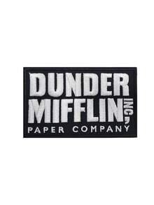 1PC NBC The Office Dunder Mifflin Paper Company Box Logo Embroidered Iron On Patch - Multicolor - View 6
