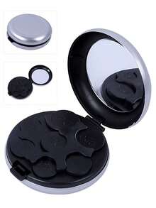 1pc Euro Coin Holder Round Shape Coin Case With Makeup Mirror Portable Euro Coin Storage Box For Men Wallet Mini Wallet Purse Wallet Coin Wallet Wallet For Women Wristlet Wallet - Multicolor - View 14