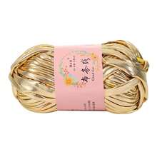 100g Hilo de ganchillo brillante para DIY, bola de hilo para tejer a mano para bolso, manta, cojín, camiseta - Multicolor - Ver 16