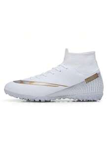 Zapatos de fútbol para hombres, cómodos, antideslizantes, transpirables, zapatos de entrenamiento profesional de caña alta, clavos TF, zapatos de partido de talla grande para exteriores, zapatos de fútbol para interiores de cinco a lado, césped artificial/césped/césped artificial, adecuados tanto para hombres como para mujeres
