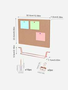A4 Creative Desk Soft Cork Board With Standing Office Bulletin Board, Announcement Board, Photo Display Wall, Memo Reminder Display,School Supplies,Back To School Room Decor Home Decor Decor Ornaments Home Miniature Things