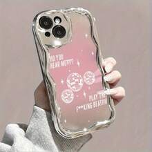 Funda para teléfono (1 unidad): Un teléfono con ondas electrochapadas y una cadena de perlas. Una funda protectora completa, resistente a golpes y caídas. Elegante accesorio compatible con las series 11, 12, 13, 14, 15, 16 Pro y Pro Plus. - Colores mixtos 1 - Ver 2