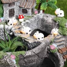10/50/100 Pcs Mini Cow Figurines Mini Resin Cow Miniature Animals Figurines Fairy Garden Miniature Moss Landscape DIY Crafts