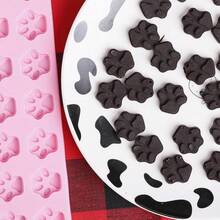 Mini Paw Print Dog Bone Silicone Molds, Paw Print Bone Mold With Star, Heart, Circle Shapes, Non-Stick Soft Candy Bear Molds, For Chocolate, Candy, Jelly, Soft Candy, Dog Treats, Cake Decorations, Snack Cookies - Multicolor - View 8