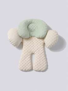 1 pieza Almohadilla para cochecito de bebé, cojín de asiento con lunares de felpa para todas las estaciones, accesorio para cochecito, ayuda para caminar y colchoneta para dormir para el carrito de bebé - Multicolor - Ver 15