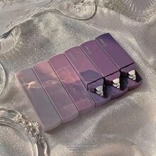 6 件套渐变色修正带套装 5 毫米 * 6 米白色修正工具办公室学校，适用于学校用品，返校 - 紫色 - 查看 2