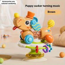 2-In-1 Multifunctional Suction Cup Spinning Toy Puppy - Articulate, Educational Dining Table Puppy Rattle, Gyroscope Toy - Christmas/Halloween/Thanksgiving Gift For Boys And Girls - Multicolor - View 11