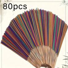 200/80/40/20 Mixed Fragrance Incense Sticks - Lavender, Sage, Rose, Cherry Blossom, Lemongrass, Jasmine, Sandalwood, Dragon's Blood, Eucalyptus, Vanilla - Assorted Size, Wholesale Bulk, Suitable For Home And Outdoor Use, Holiday Aroma | Decorative Incense | Fragrance Incense Sticks, Ideal For Home - 隨機混裝 - 查看 10