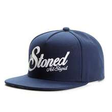 A Men's Embroidered Baseball Cap In Dark Blue Letters Not Stupid Cap Gorilla Bones - Navy Blue - View 1