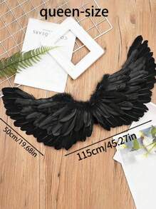 1 Angel Wing Prop, Feather Party Decoration For Party, Wedding, Stage Show Props, Holiday Decoration, Christmas Cosplay Costume Halloween